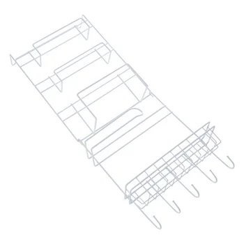 

Fridge Side Storage Rack Multi-functional Wire Rack Six Tier Organizing Rack for Refrigerator(White)