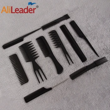 

Alileader 10PCS/Set Factory Sell Hair Brush Professional Salon Hairdressing Combs Practical Hair Brush Comb Set For Hairdresser