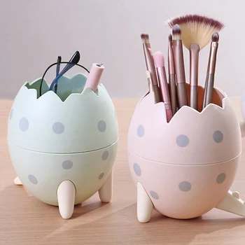 

Creative Dinosaur Egg Shape Pen Holder School Office Desktop Organizer Kawaii Makeup Brush Organizer Cute Desk Decoration