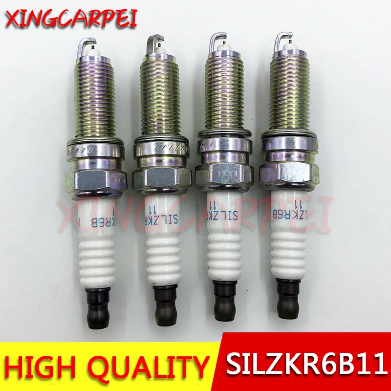 18855-10080 4 шт иридиевая Свеча зажигания для hyundai i20 i30 CW ix20 Kia Carens III SILZKR6B11 1885510080 автомобиля