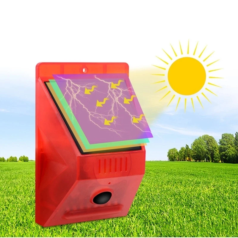 wifi panic button Solar Alarm Lamp with PIR Motion Sensor 433Mhz Remote Controller 120DB Loud Security Alarm Siren for Home Yard IP65 Waterproof ring alarm system keypad