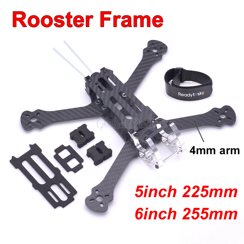 Rooster 230 колесная база 225 мм 5 дюймов/6 дюймов 255 FPV гоночный Дрон Фристайл