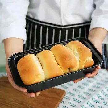 

1pc Cake Baking Tray Baking Mold Thickened Rectangular Carbon Steel Non-stick Coating Toast Box Bread Mold Kitchen Supplies