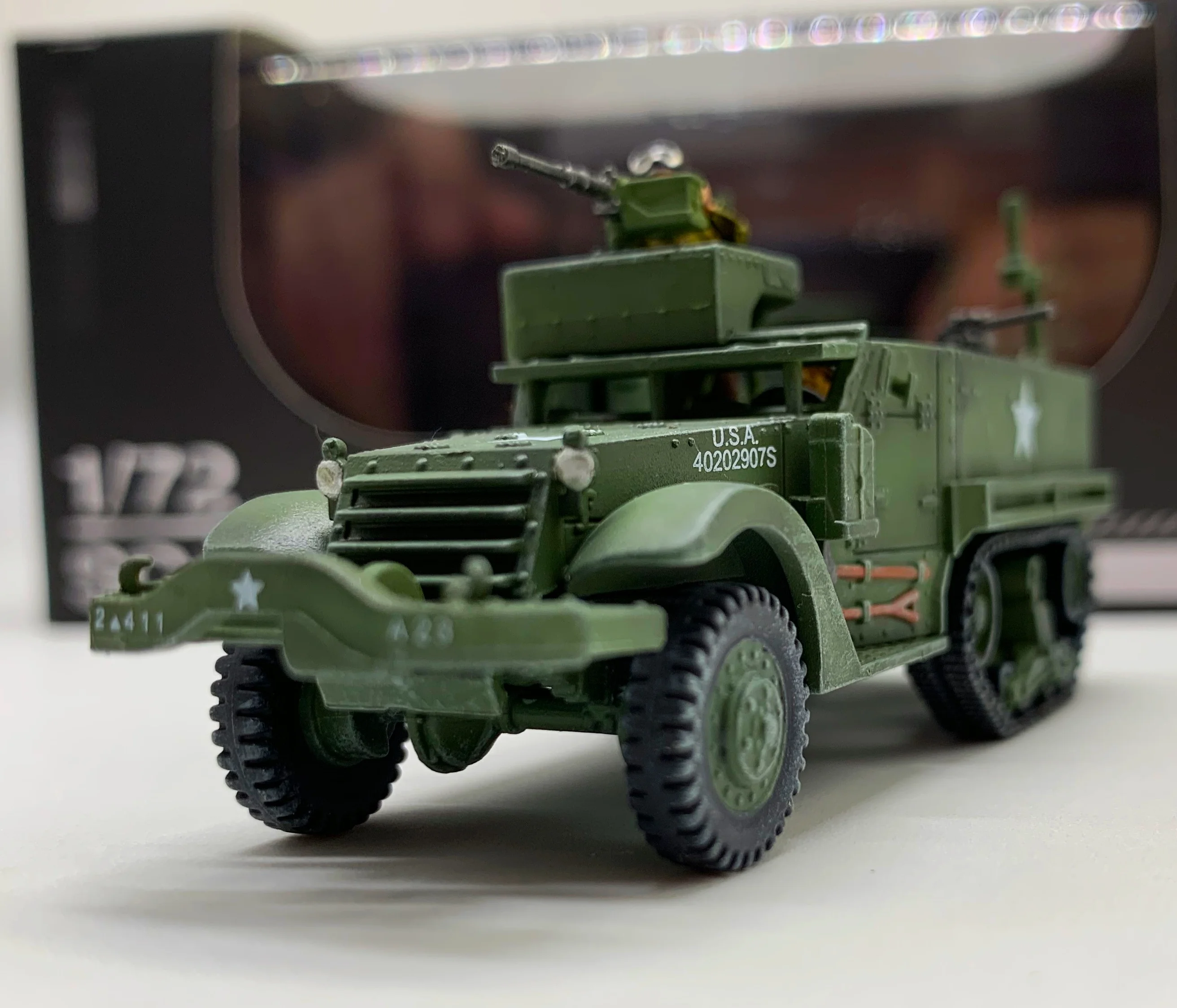 Редкий 1: 72 армии США м3 полутрековая бронированная машина транспортно-десантный самолёт модель грузовика во время Второй мировой войны два солдата коллекция