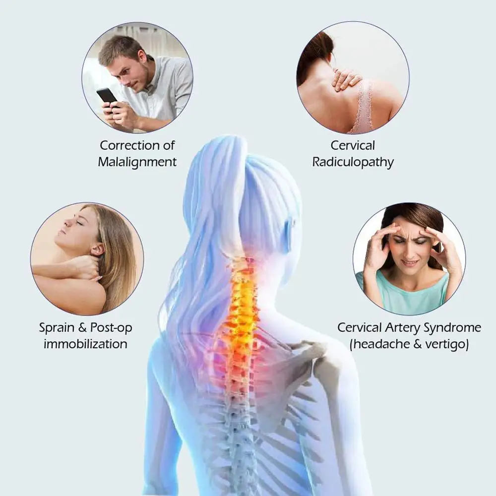 Adjustable Sponge Health Care Neck Braces Collar Dislocation Fix Cervical Pain Relief Posture Corrector Neck Supports Caring