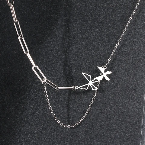 Steel Necklaces Exquisite Butterfly Gothic Pendants Hip Hop Chain Charm Choker Fashion Necklace For Women Jewelry Gift