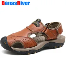 Уличная прогулочная обувь; кроссовки; летняя кожаная уличная Мужская обувь; сандалии для мужчин; повседневная обувь; прогулочные пляжные сандалии