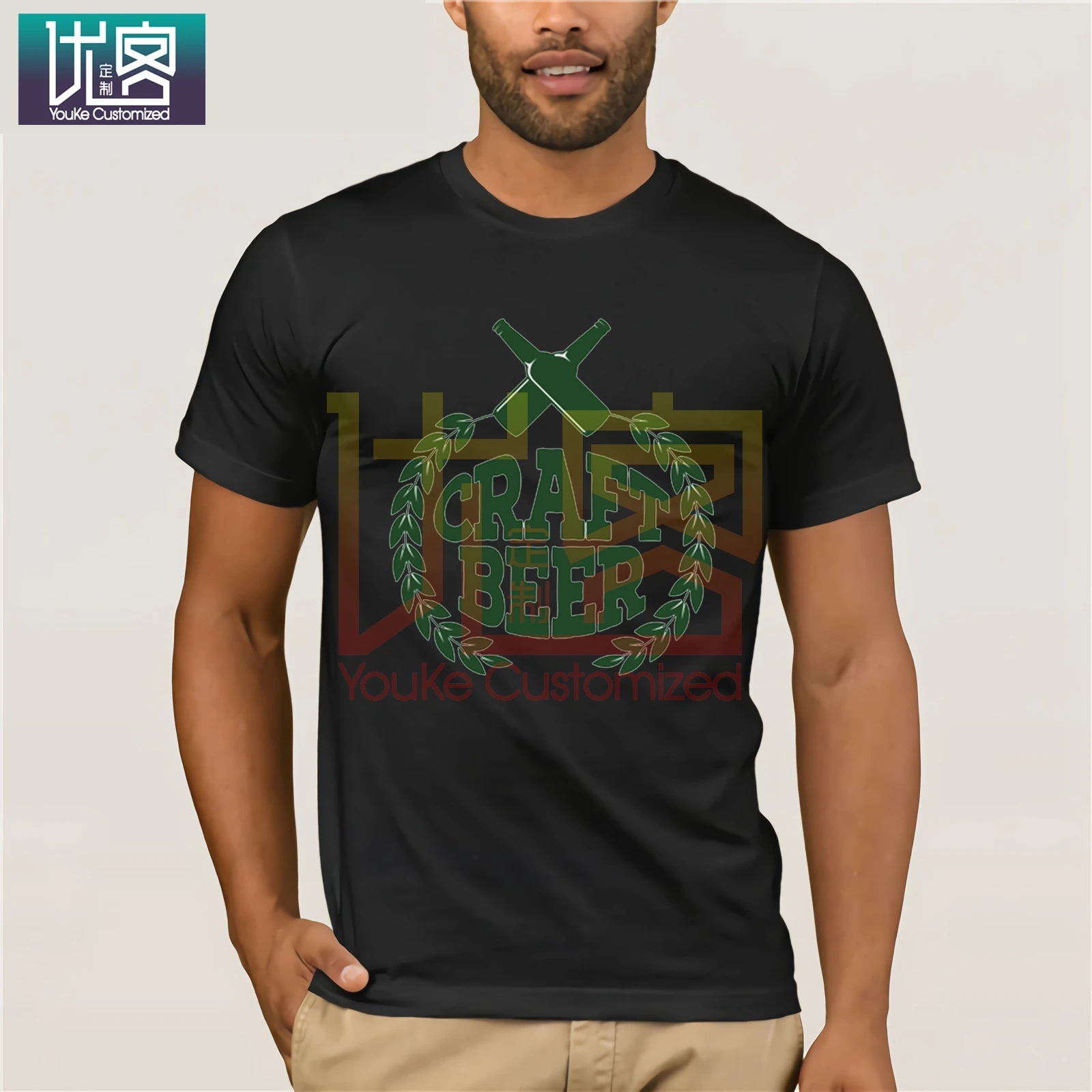Metal t shirts Hops Beer Craft Bottles Logo microbrew Home Brew IPA Pale Ale Graphic customized shirt | Мужская одежда