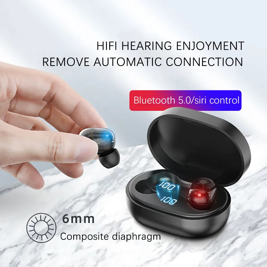 TWS Беспроводные Bluetooth 5,0 наушники мини IPX5 Bluetooth спортивные наушники с микрофоном HIFI Стерео шумоподавление M13B наушники