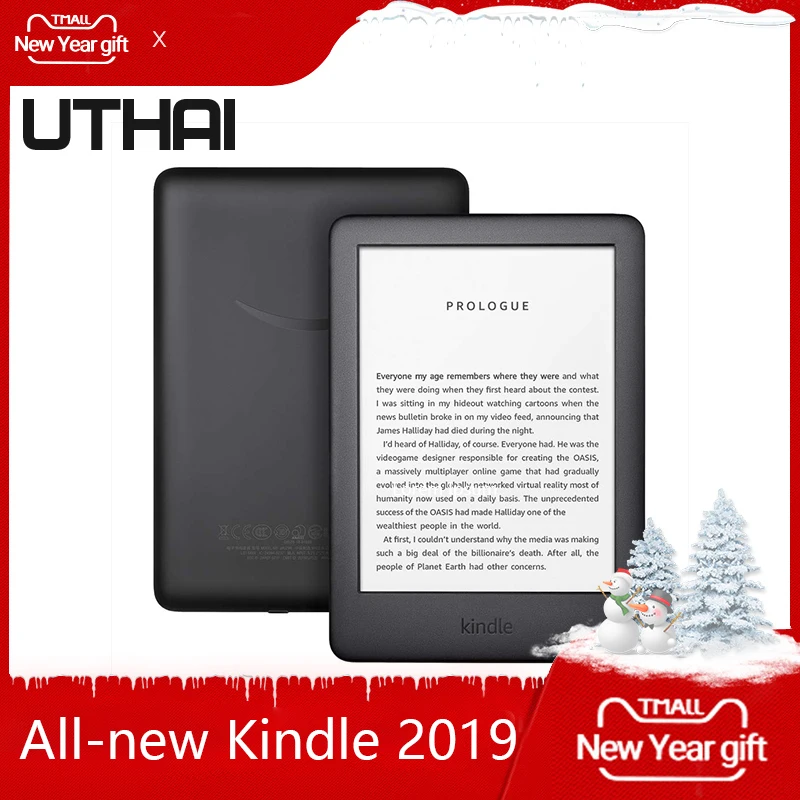 Cena All new Kindle czarny 2019 wersja, teraz z wbudowanym przednie światła, bezprzewodowy dostęp do internetu 4GB eBook e ink ekran 6 cal czytniki e booków