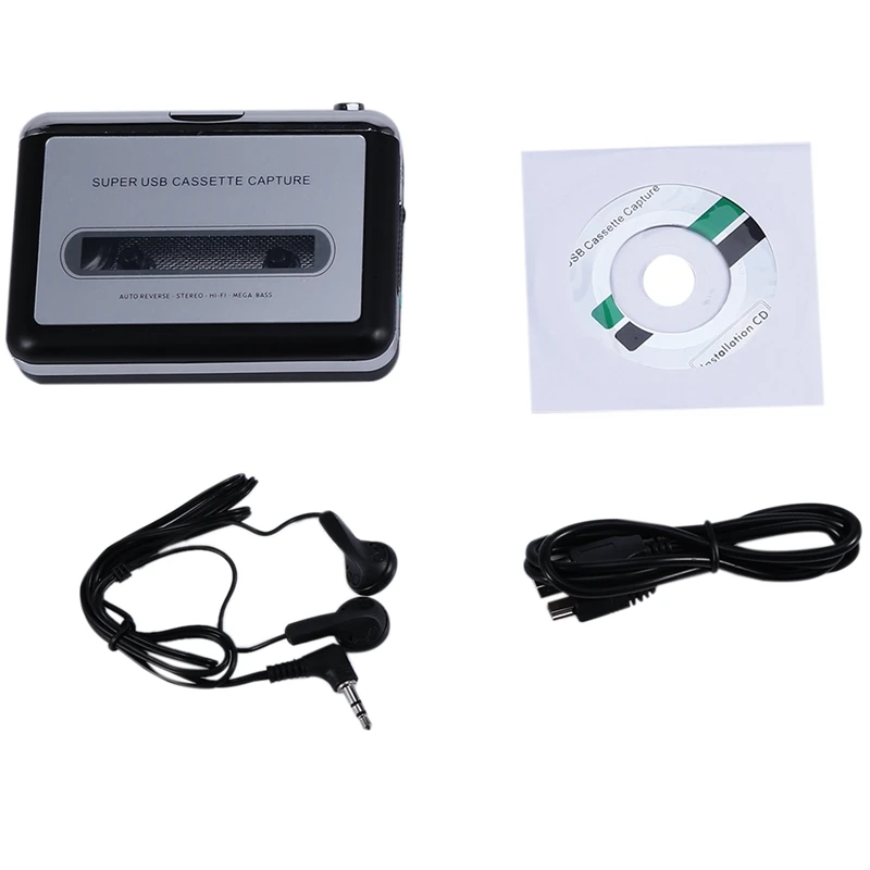 12 В USB Кассетный плеер лента для ПК MP3 CD коммутатор конвертер Захват аудио музыкальный плеер с наушниками