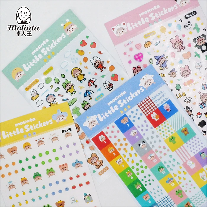 1 Набор/1 партия Kawaii канцелярские наклейки Molinta девушка дневник планировщик