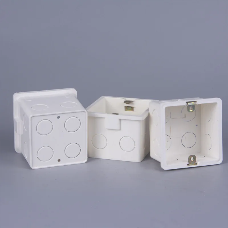 

86-Shaped Junction Box PVC Electrician Accessories Punching Switch Box Concealed Embedded 5 Cm 6 Cm 7.5 Cm Assembled Box
