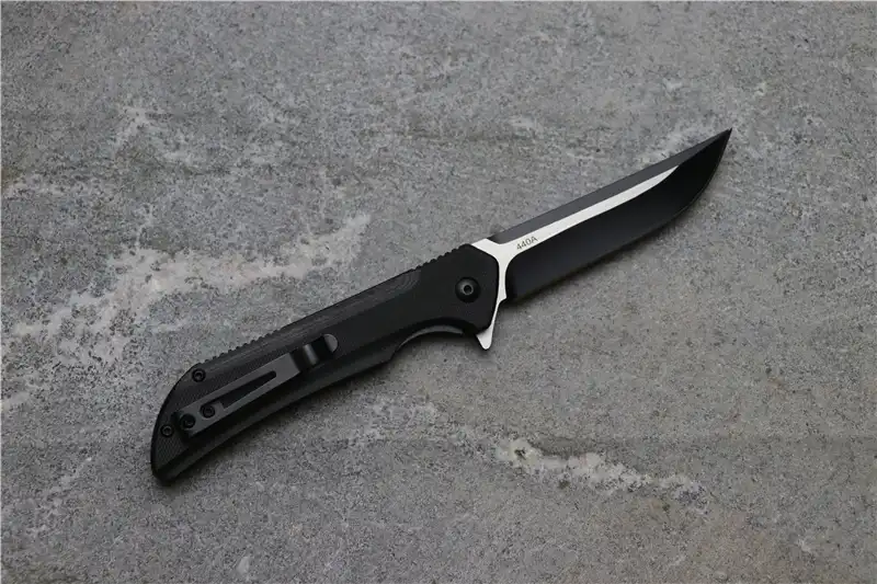 bk 1063 flip folding knife 440a blade g10 handle outdoor camping