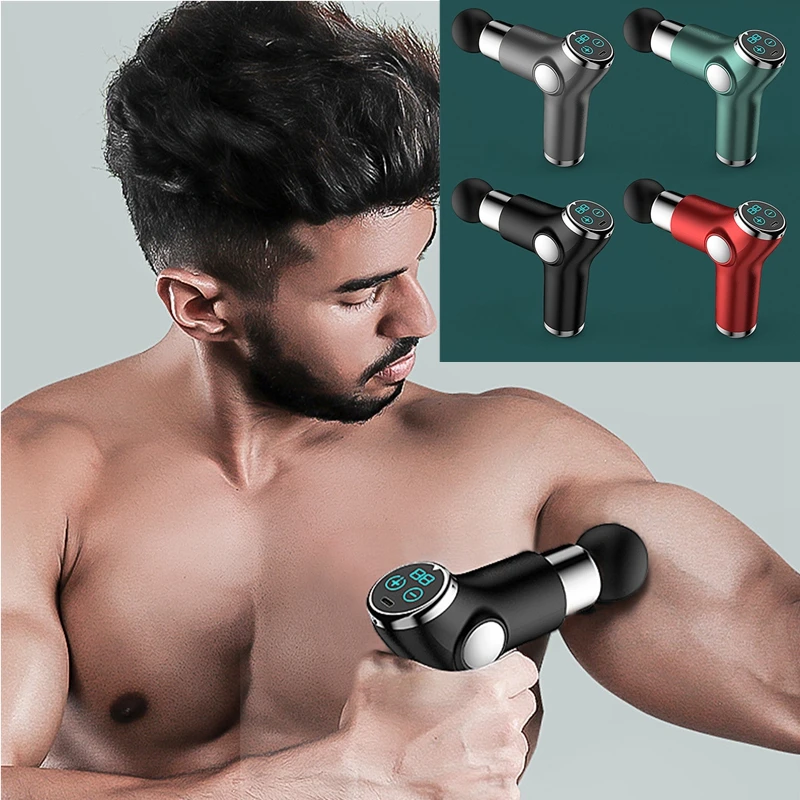 Tissue Muscle Massage Gun vibration massager Body Shoulder Back Neck Massager Relaxation Slimming Shaping Pain Relief Tool