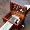 15 Tone DIY Hand-cranked Music Box With Hole Puncher and Paper Tapes Puncher Vintage Carved Wooden Box DIY Your Down Music Box 2