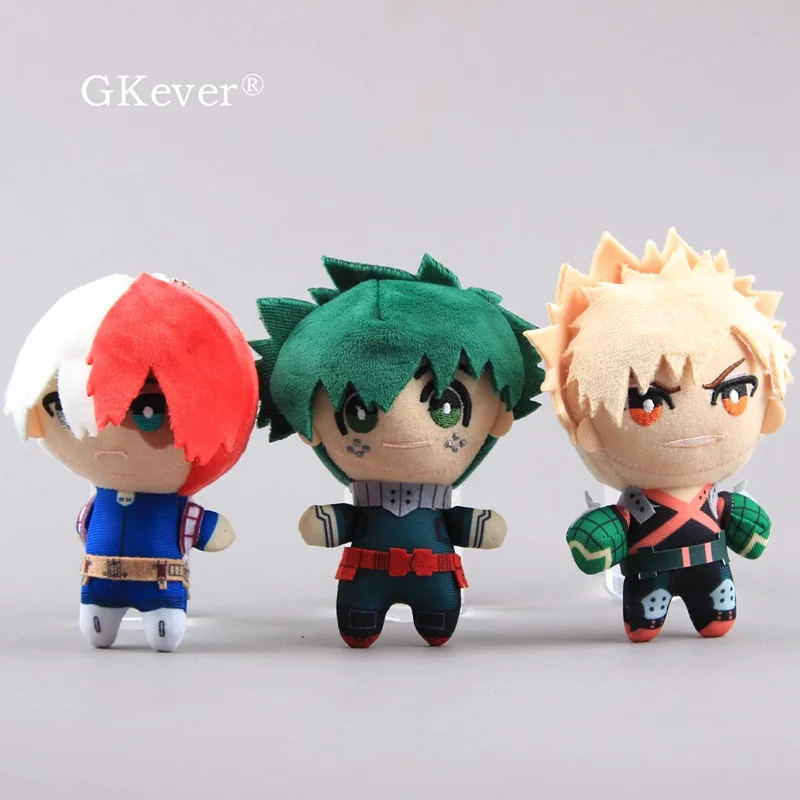 Todoroki Shoto Cosplay Stuffed Toys Midoriya Izuku 13 cm Mini Bakugou Katsuki My Hero Academia Keychain Plush Pendant Gift | Игрушки и