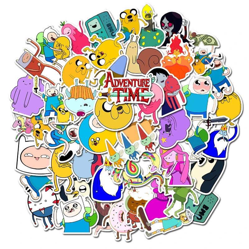 50 шт. аниме Adventure Time наклейка s пакет для детей на ноутбук холодильник телефон скейтборд дорожная наклейка на чемодан