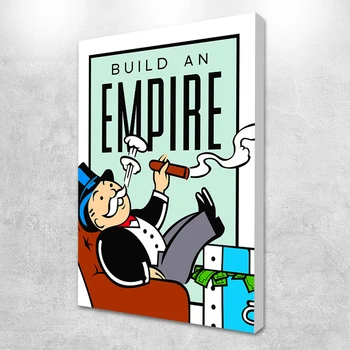 

Artwork Poster 1 Pcs Monopoly Time Is Money Wall Art Canvas Prints Modern Painting Wall Picture For Living Room Home Decoration