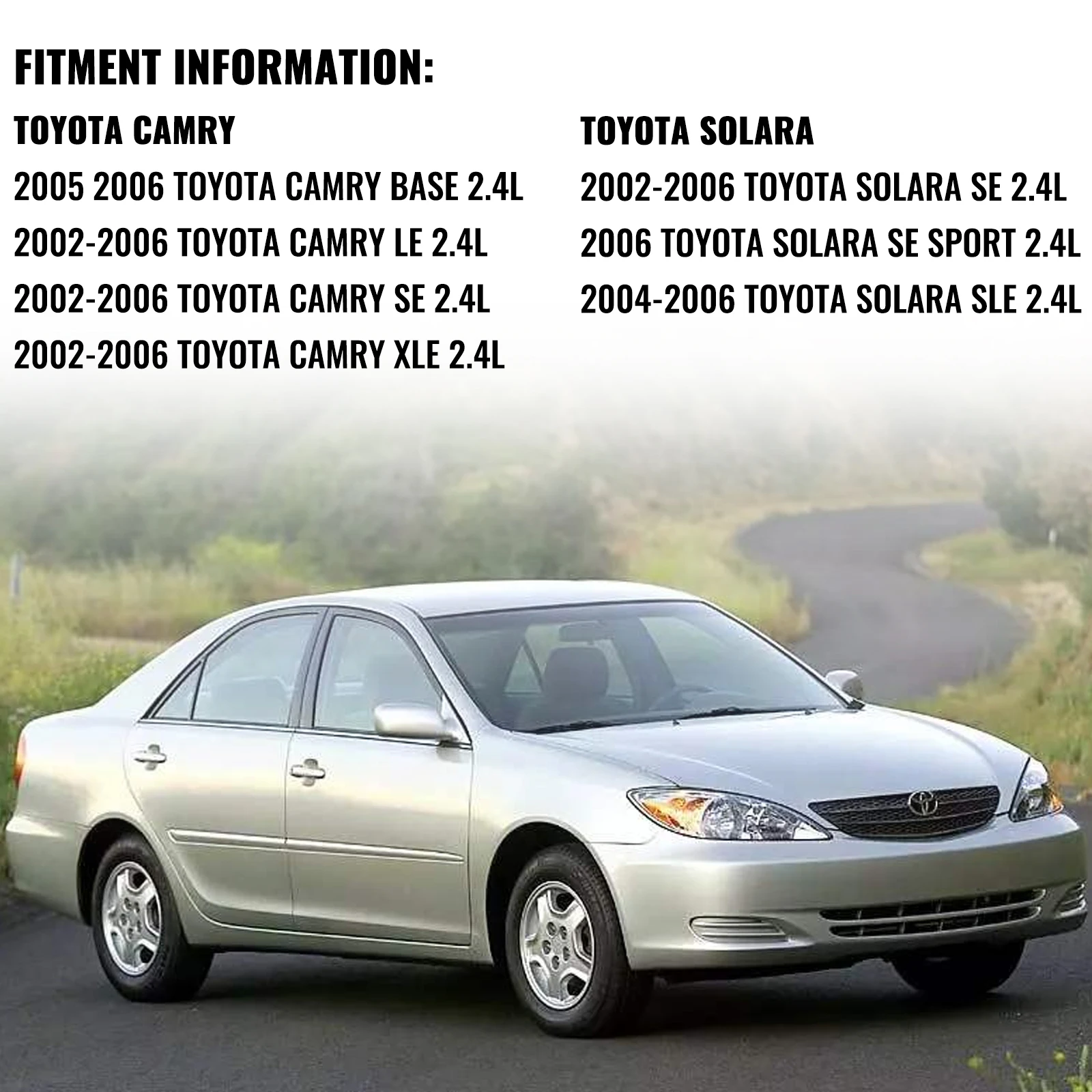 SucceBuy Catalytic Converter for 2002-2006 ToyotaCamry/Solara2.4L Compliance W/OBD III Stainless Steel Out Shell Green Emission