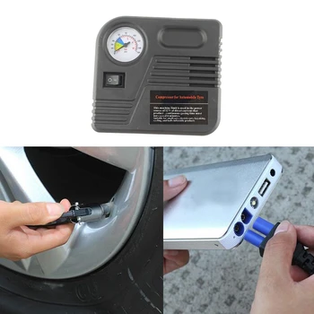 

Portable Car Air Pump Auto Electric Air Compressor Tire Inflator Emergency With Ec5 Car Jump Starter Power Connector