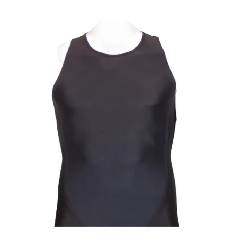 Men Sexy Leotard High Elastic Half Leg Surfing Swimsuit Slim Tight Exercise One Piece Sleeveless Stylish