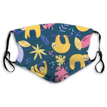 

Cute Yellow Sloth Pattern Unisex Anti-Pollution Mask Dust Mask with Filter Mask