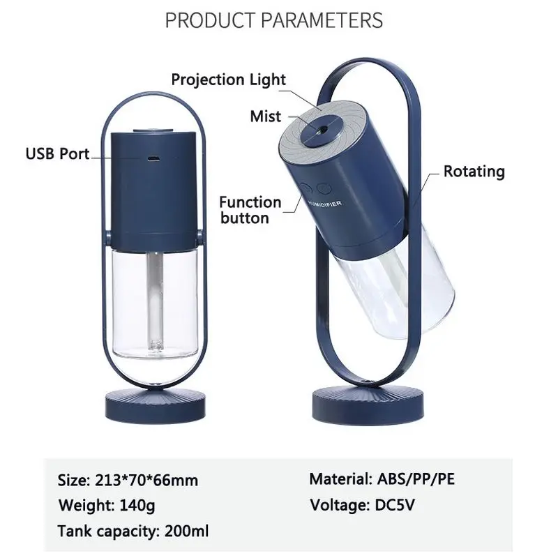 LEPOID увлажнитель воздуха, распылитель, Ароматизатор воздуха Difusor Aromaterapia Anion Humidificador с проекционным светильник 200 мл