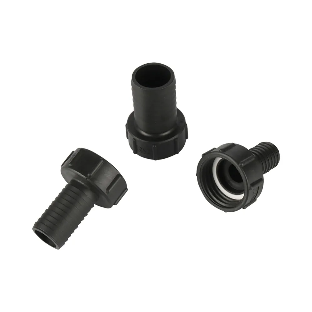 60mm Thread IBC Water Tank Adapter 1/2" 3/4" 1" 1.25" 1.5" 2" Pipe Barbed Interface Garden Pipe Fittings IBC Tank Connectors