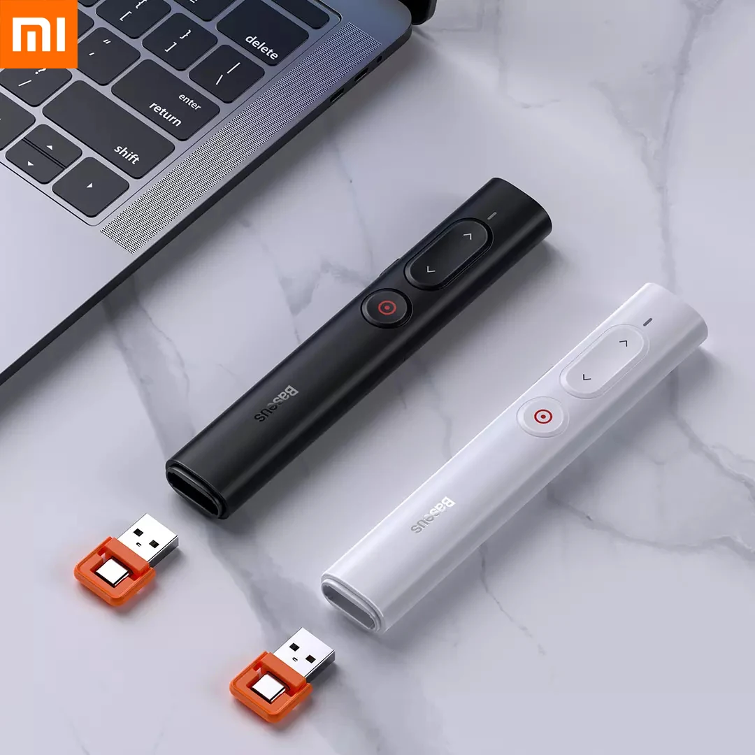 Поворотная ручка Xiaomi Youpin Baseus Orange Point PPT USB + Type-C универсальный лазерный пульт ДУ plug