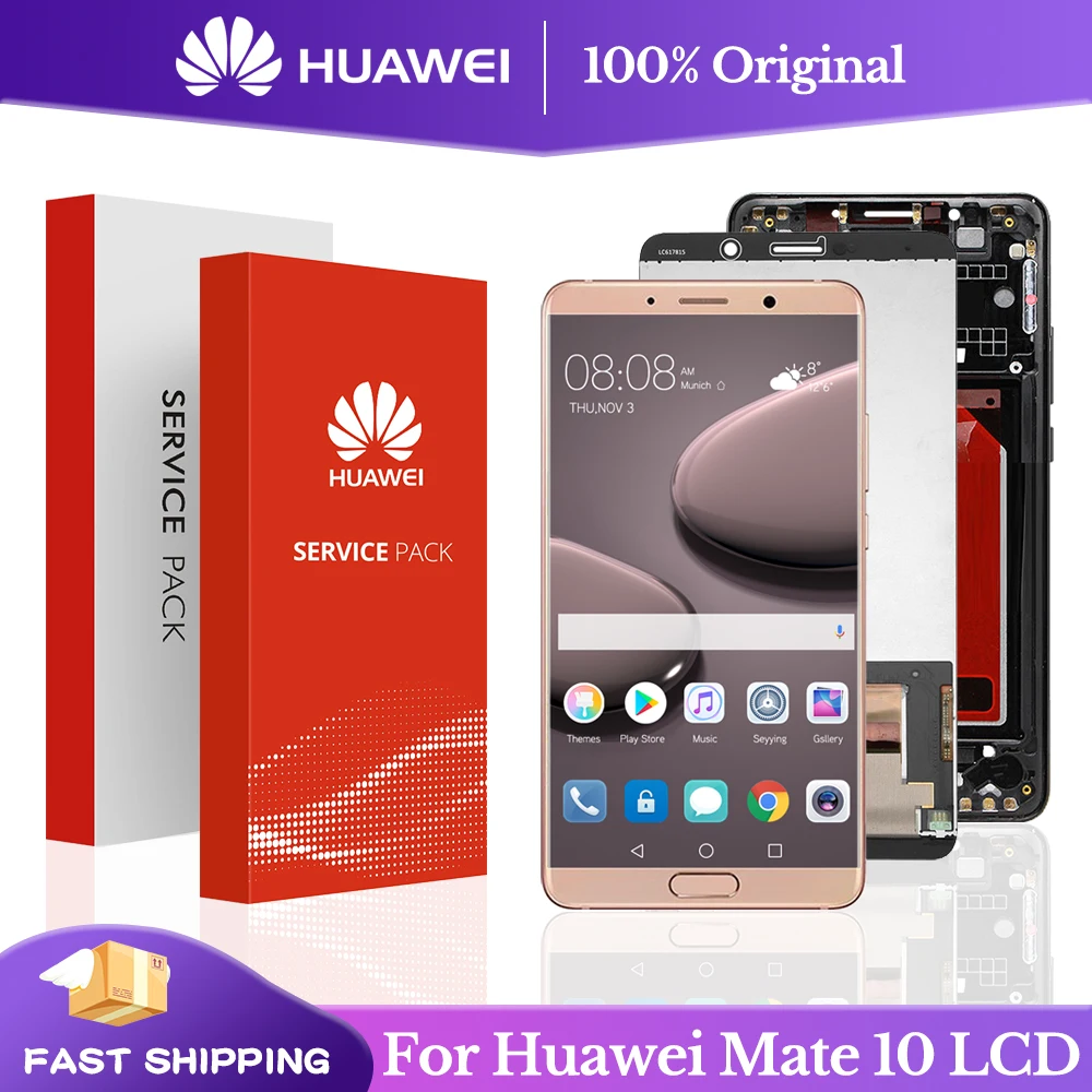 5 9 &quotОригинальный ЖК-дисплей для HUAWEI Mate 10 сенсорный экран с рамкой дигитайзер Mate10
