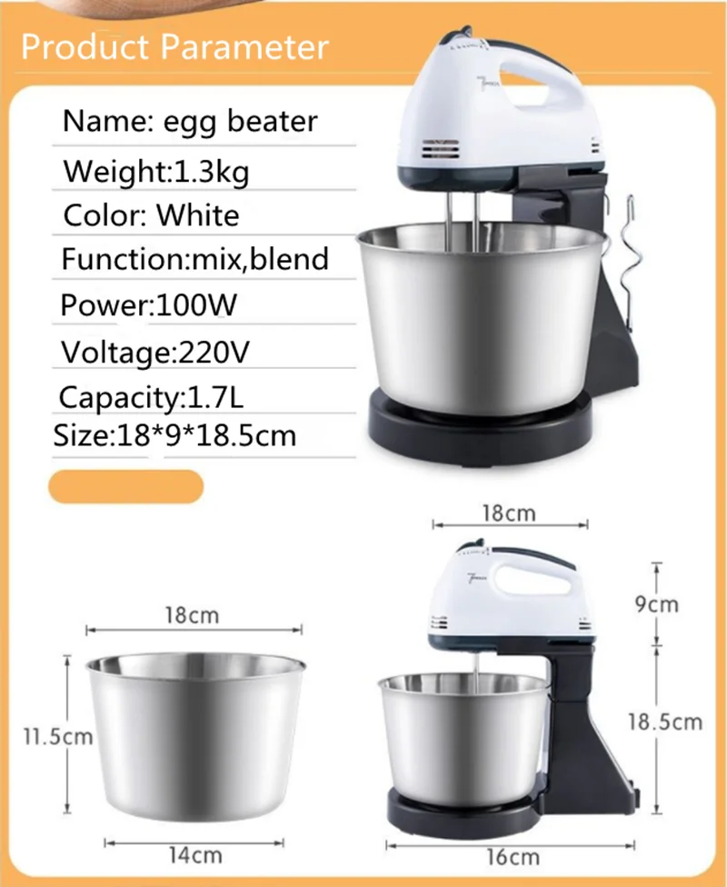 Dropship Multifunctional 7 Speed Mini Mixer Electric Food Blender Handheld  Mixer Egg Beater Automatic Cream Food Cake Baking Dough Mixer to Sell  Online at a Lower Price