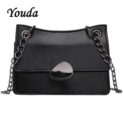 Youda Summer Fashion Sweet Shoulder Bag Simple Original Classic Messenger Bags Retro Chain Strap Solid Color Crossbody Tote Youda Summer Fashion Sweet Shoulder Bag Simple Original Classic Messenger Bags Retro Chain Strap Solid Color Crossbody Tote