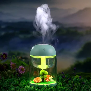 

USB Air Humidifier Micro Landscape Home Office Decoration Mist Maker Night Light JS22