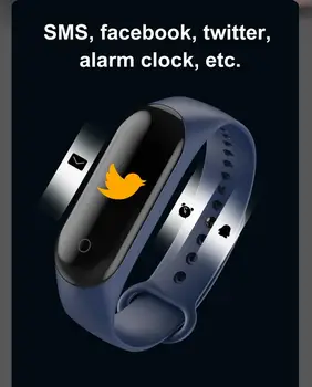 

2020 M4 Smart Watches Heart Rate Blood Pressure Waterproof Smart Bracelet Bluetooth 4.0 Watch Wristband Fitness Tracker Smartwat