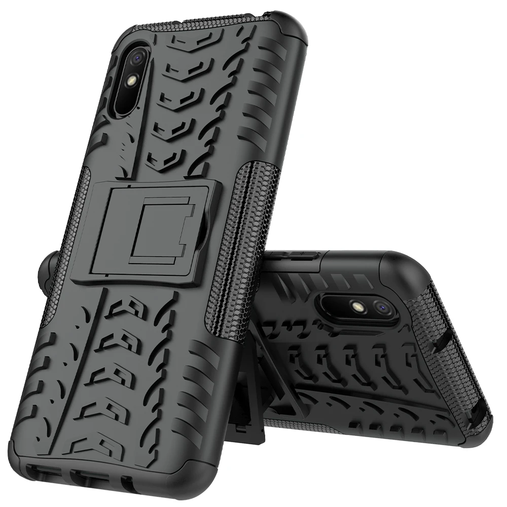 molle phone pouch for Xiaomi Redmi 9A Case Cover Armor Stand Holder Rugged Silicone Shockproof Bumper Case for Xiaomi Redmi 9A 9 A AT i cell phone pouch