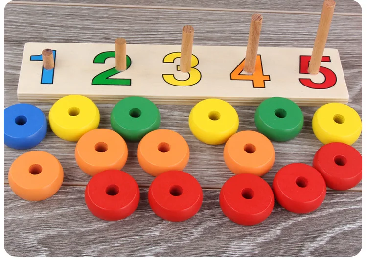 Монтессори обучающая помощь подсчет Младенцы Дети Математика образовательный интеллект Раннее Образование Деревянные игрушки