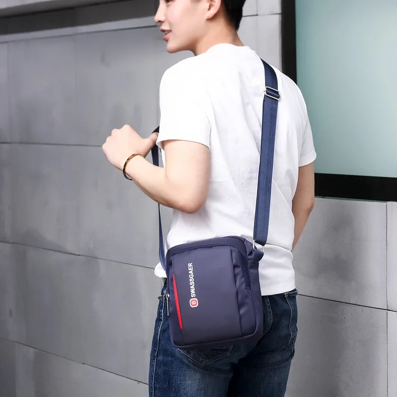 

Verticle Oxford Cloth Waterproof Single-shoulder Bag Men Business Shoulder Bag Large Capacity Multi-functional Backpack
