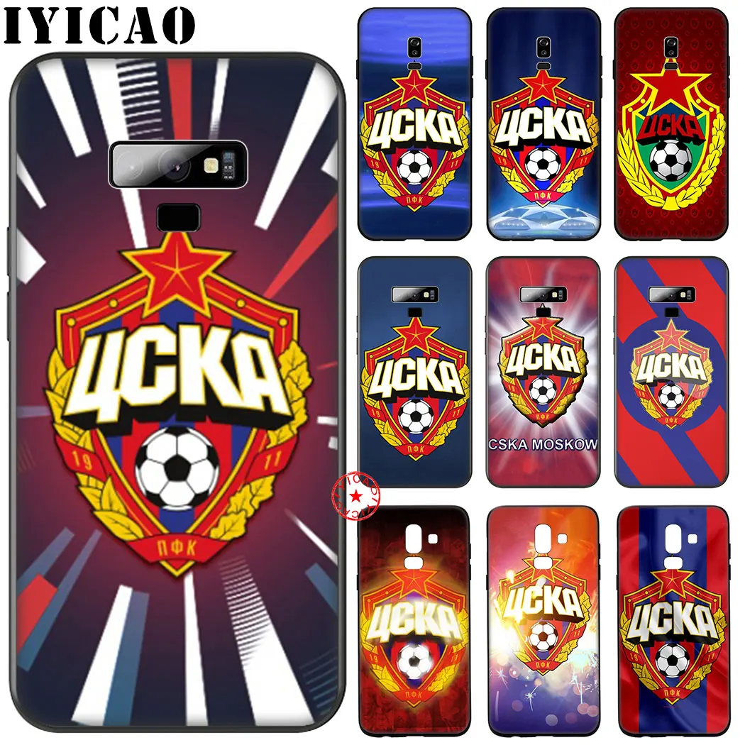 PFC CSKA Moscow Black Soft Silicone Case for Samsung Galaxy A70S A20E A2 J4 J6 Core Plus Prime J7 Duo J8 TPU Cover |
