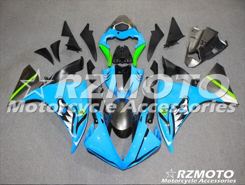 Новая ABS форма мотоцикла Обтекатели подходят для Yamaha YZF-1000-R1 2009 2010 2011 09 10 11 обтекатель кузова набор на заказ синий классный - Цвет: same photo show