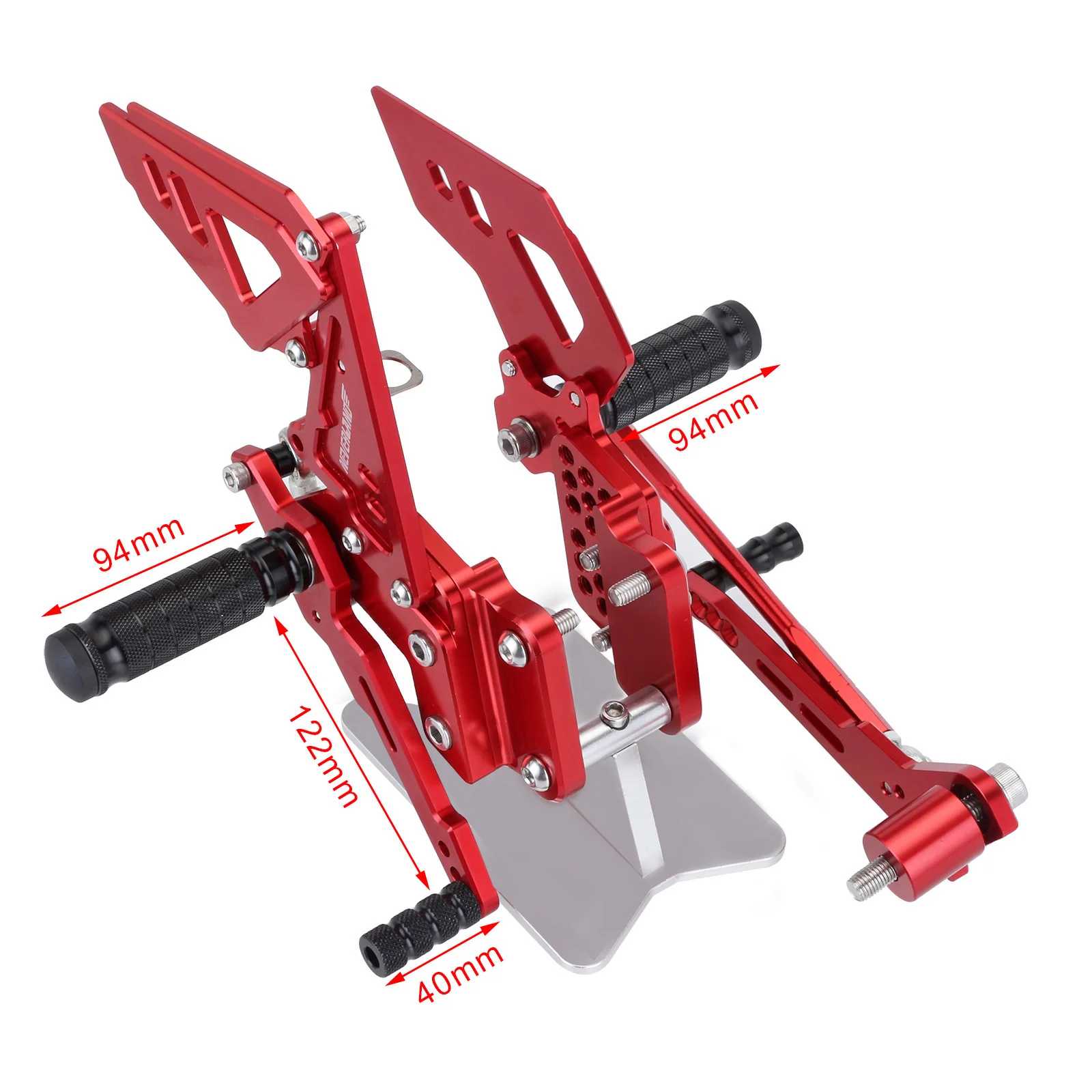 CNC алюминиевая Подножка для мотоцикла, задняя педаль, подножки, набор для Suzuki GSX R 600 750 GSX-R GSXR D40