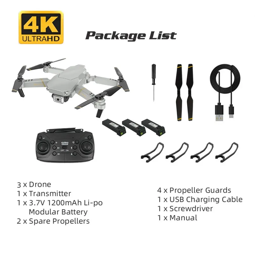 GD89 PRO wifi FPV складной Радиоуправляемый Дрон с 4K широкоугольной камерой альтитута режим удержания Вертолет Самолет VS E58