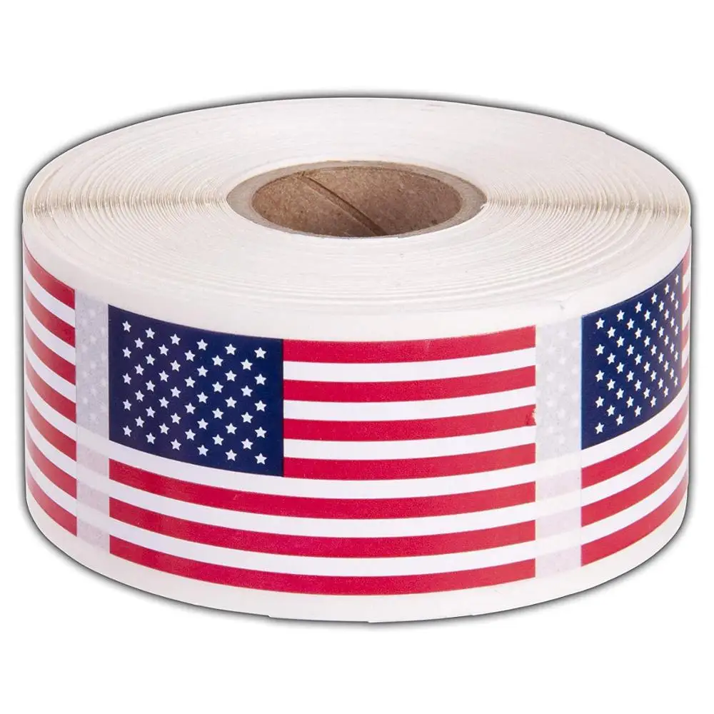 50-250pcs USA Patriotic Sticker American Flag Stickers For Notebooks Cards And Scrapbooking Office Stationery Sticker