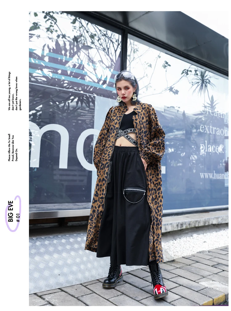 SuperAen Европейская мода ветровка Женская осень и зима новое пальто для женщин большого размера леопардовая женская одежда