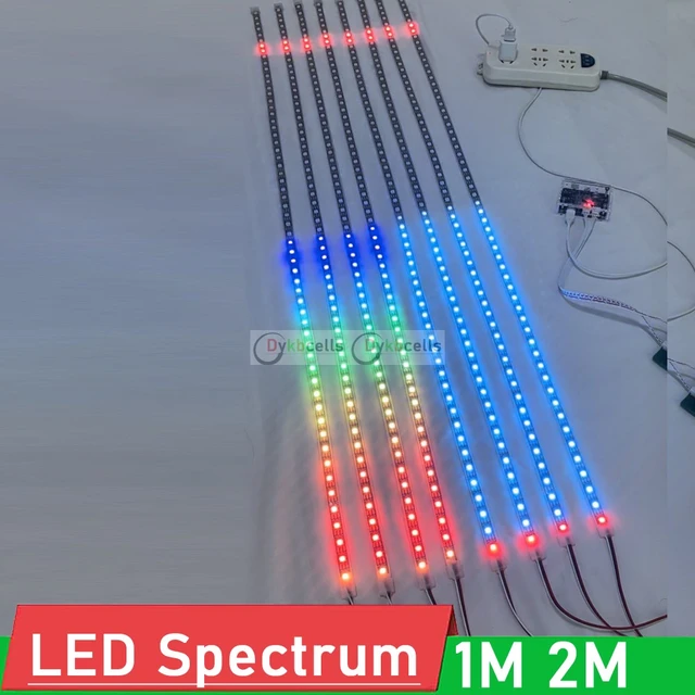 Indicateur de niveau de spectre Audio musique 1.5 mètres, double 30/60/90  LED, bande sonore Flexible et colorée, télécommande à commande vocale -  AliExpress