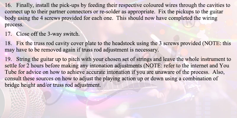 PRS电吉他套装说明书4