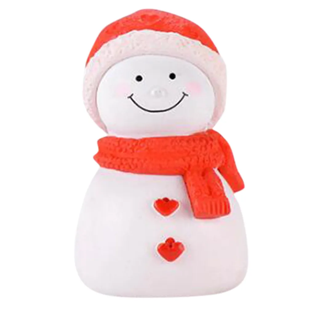 Мини Пара Снеговик статуя смолы ремесленник сад миниатюрный микро пейзаж Декор фестиваль X Рождество орнамент детские игрушки подарки#1010
