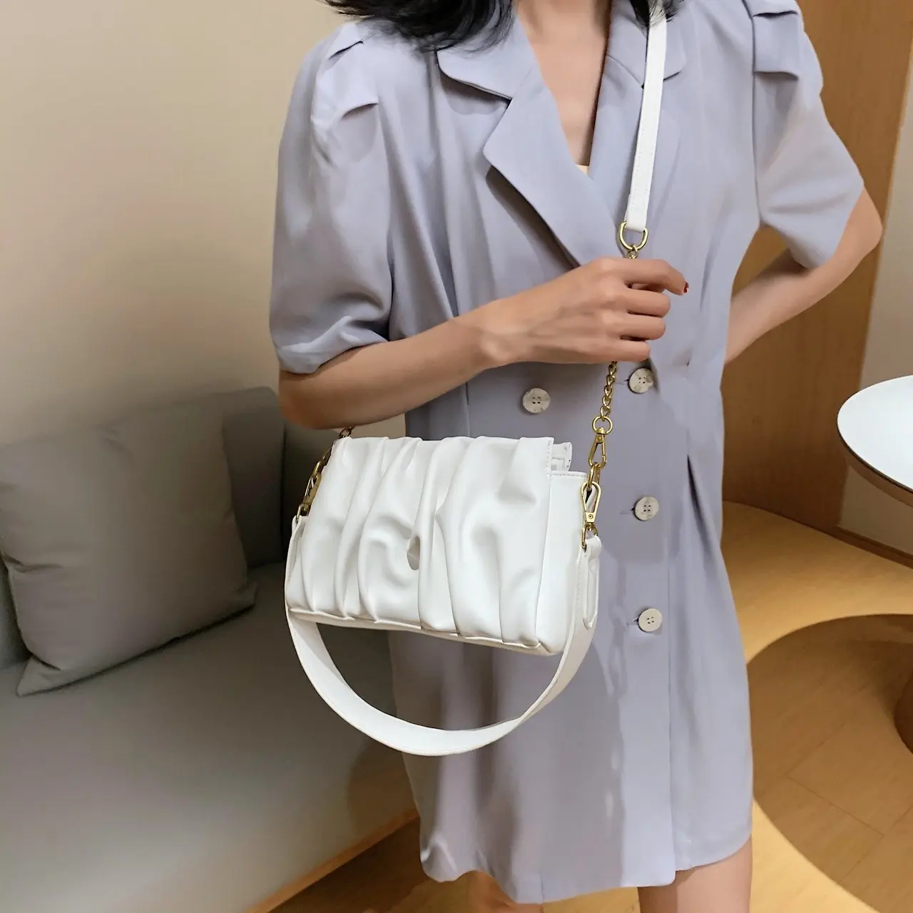 Elegant Solid Color Shoulder Handbags Female Travel Cross Body Bag ...