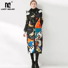 Высококачественное Женское зимнее подиумное пальто с капюшоном и воротником, Элегантное длинное пальто на утином пуху, верхняя одежда