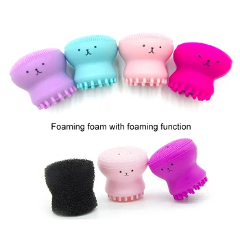 

Multi-color Silicone Face Cleansing Brush Octopus Shape Facial Cleanser Skin Care Tool Deep Pore Exfoliating Blackhead Dropship